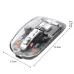 T5 Transparent Wireless USB + Bluetooth Rechargeable Mouse